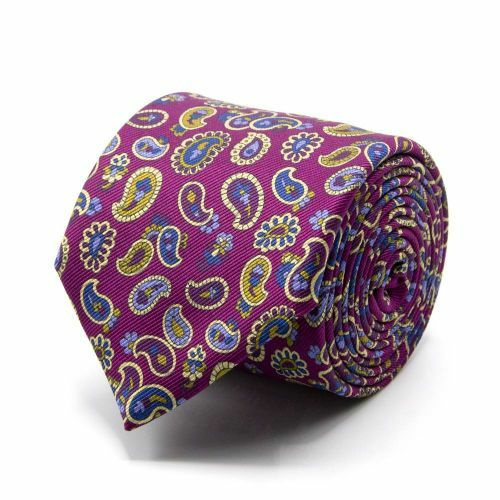 Mogador-Krawatte mit Paisley-Muster Lila von BGENTS