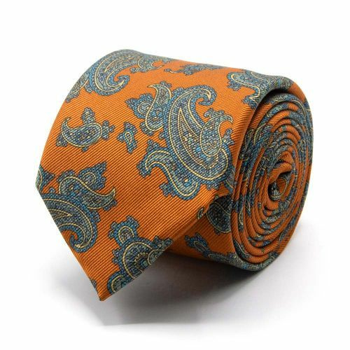 BGENTS Mogador-Krawatte mit Paisley-Muster orange von BGENTS