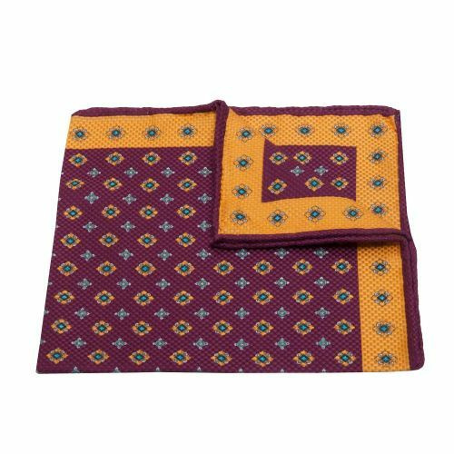 BGENTS Panama-Einstecktuch mit geom. Muster rosa von BGENTS