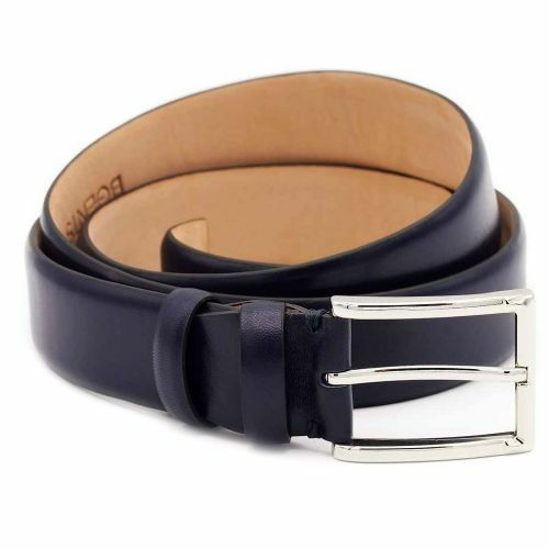 Glattledergürtel Dunkelblau von BGENTS