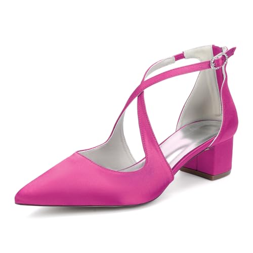 BGFCDFGV Hochzeitsschuhe und Brautschuhe mit Reißverschluss hinten,Rot,37 EU von BGFCDFGV