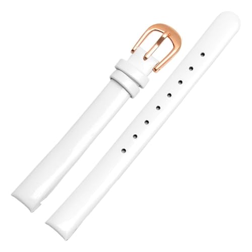 BGFFDSZ 10 mm Echtlederarmband, kompatibel mit Calvin Klein Bent Bracelet, Schwarz, Braun, Blau, Weiß, for Damen-Quarzuhr K43231CS K43232(Bright white rg) von BGFFDSZ