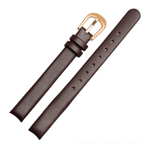 BGFFDSZ 10 mm Echtlederarmband, kompatibel mit Calvin Klein Bent Bracelet, Schwarz, Braun, Blau, Weiß, for Damen-Quarzuhr K43231CS K43232(Brown rg) von BGFFDSZ