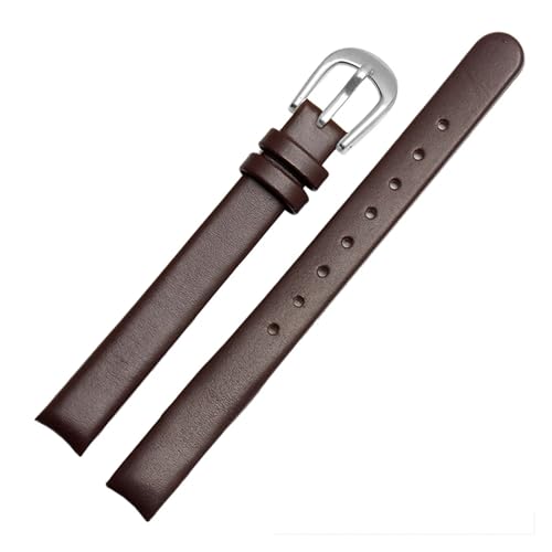 BGFFDSZ 10 mm Echtlederarmband, kompatibel mit Calvin Klein Bent Bracelet, Schwarz, Braun, Blau, Weiß, for Damen-Quarzuhr K43231CS K43232(Brown sk) von BGFFDSZ