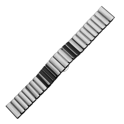 BGFFDSZ 18 mm 20 mm 22 mm 24 mm Edelstahl-Armband, gebogene Schnittstelle, Schmetterlings-Uhrenarmband, kompatibel mit Tissot Armani Citizen Seiko(A3 -Black,18mm) von BGFFDSZ