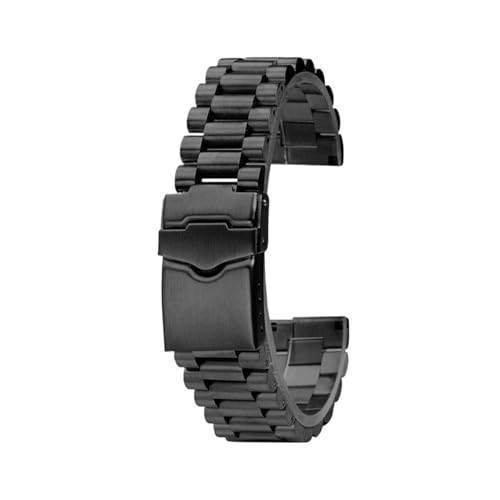 BGFFDSZ 20 mm 22 massives Edelstahlarmband, kompatibel mit Tag Heuer Monaco Series Edelstahl-Uhrenarmband, Herren-Uhrenarmband(Black,20mm) von BGFFDSZ
