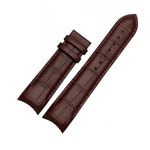 BGFFDSZ 22 mm 23 mm 24 mm Echtleder-Uhrenarmband mit gebogenem Ende, kompatibel mit Tissot-Uhrengürtel 1853 COUTURIER T035627A T035407A T035439, Herrenarmband(Brown-no buckle,24mm) von BGFFDSZ