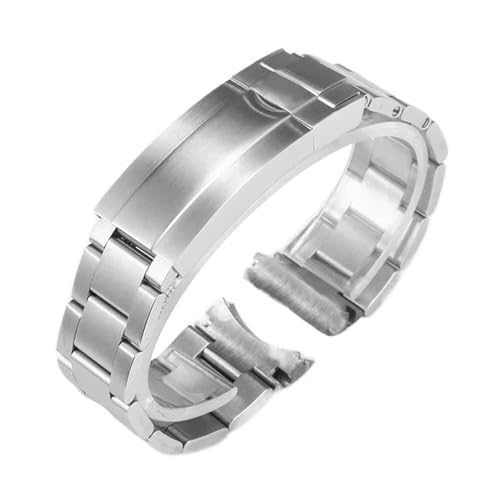 BGFFDSZ 904L Uhrenarmband kompatibel mit Rolex SUBMARINER DAYTONA Yacht-Master GMT Armband Glidelock-Verschluss Uhrenarmbänder(Full matte silver,21mm) von BGFFDSZ