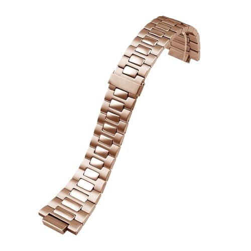 BGFFDSZ Armband kompatibel mit Patek Philippe Nautilus 5712 5711 Edelstahlbänder Metallarmband Herren Silber Roségold(Rose gold) von BGFFDSZ