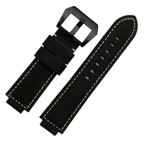 BGFFDSZ Crazy Horse Rindsleder-Armband kompatibel mit Herren-Armband Timex T49859 | T2N720 | T2p141 | T2n722 | 723 | 738 | 739 mit Schraubstangenwerkzeug(Dark brown black) von BGFFDSZ