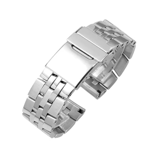 BGFFDSZ Edelstahl-Armbandarmband kompatibel mit Breitling-Armband AVENGER NAVITIMER SUPEROCEAN Gürtellogo 20 mm 22 mm 24 mm(20mm) von BGFFDSZ