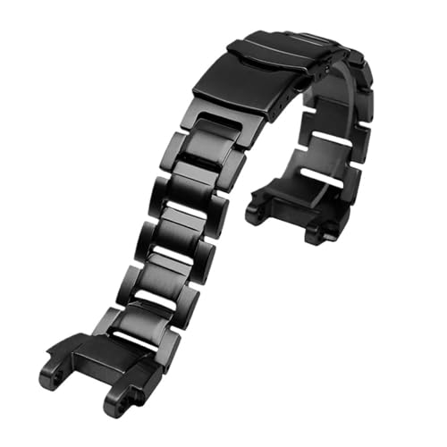 BGFFDSZ Edelstahl-Uhrenarmband, kompatibel mit Casio MTG-B1000, Herren, matt, Metall, schwarz, solides Uhrenarmband, Zubehör(Black) von BGFFDSZ