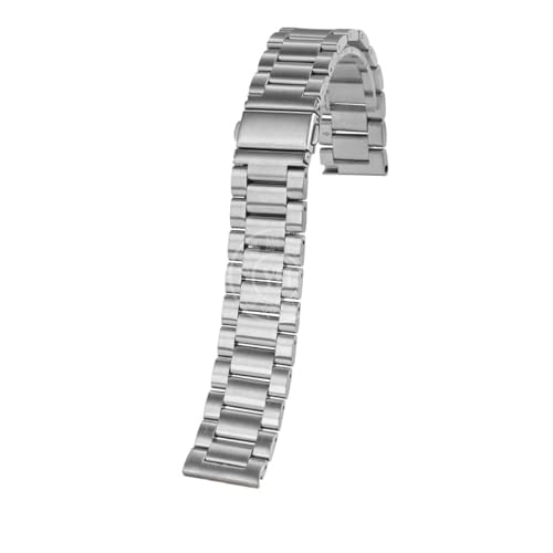 BGFFDSZ Edelstahl Uhrenkette Kompatibel Mit Serie T49905 T49963 TW2V62400 Armband Metallband Schwarz Silber(54 silver,22mm-width) von BGFFDSZ