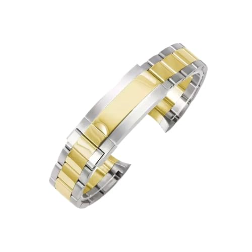 BGFFDSZ Ersatz kompatibel mit Rolex Edelstahl-Uhrenarmband Submariner 116610 Black Water Ghost Green Uhrenarmbandkette Männlich 20mm Uhrenarmbänder(All Gold (LG)-Z9,21mm-No Log) von BGFFDSZ