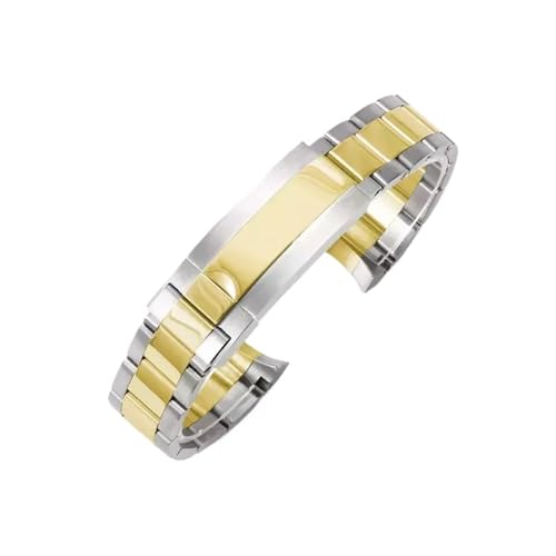 BGFFDSZ Ersatz kompatibel mit Rolex Edelstahl-Uhrenarmband Submariner 116610 Black Water Ghost Green Uhrenarmbandkette Männlich 20mm Uhrenarmbänder(Steel Gold (LG)-Z11,20mm-No Log) von BGFFDSZ