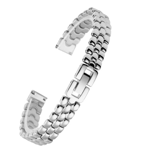 BGFFDSZ Kleine Uhrenkette, kompatibel mit Armani AR1763 AR1764 AR1685 AR1841 AR1684 AR1961, Damen-Armband aus Präzisionsstahl(G20-07 silver) von BGFFDSZ