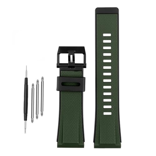 BGFFDSZ Kompatibel mit Casio G-SHOCK Uhrenarmband GA-2000 GA2000 Ga2200 Wasserdichtes Sport-Uhrenarmband aus Harzsilikon Schwarz Blau Rot 24 mm(Green) von BGFFDSZ