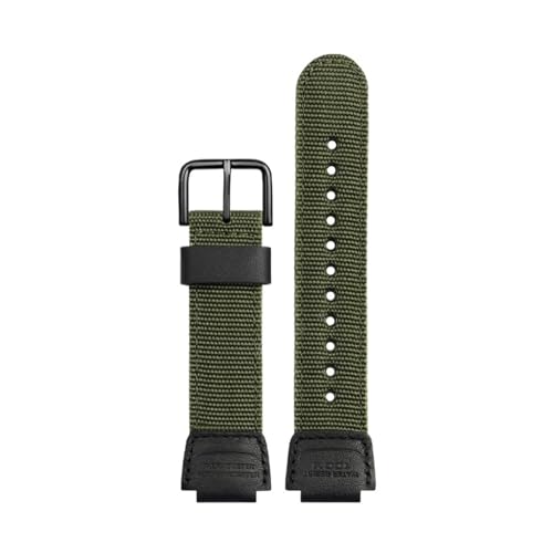BGFFDSZ Kompatibel mit Casio Uhrenkette AE1200 AE-1200WHB F-91w AQ-230 A158 A159 MCW200 Wasserdichtes Sport-Nylon-Canvas-Armband 18 mm(Army green-black) von BGFFDSZ