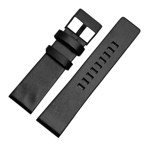 BGFFDSZ Kompatibel mit DIESEL Echtlederarmband DZ7311 DZ7332 DZ7314 DZ1405 DZ4323 Uhrenarmband Schwarz Braun 22mm 24mm 26mm 28mm 30mm(Coal Black,28mm) von BGFFDSZ