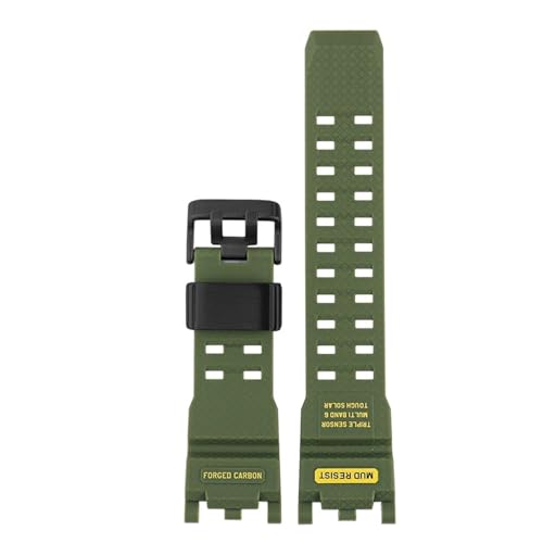 BGFFDSZ Kompatibel mit G-SHOCK Casio Uhrenarmband for Herren der zweiten Generation Big Mud King Modified GWG2000 GWG-2000 GWG-2040 Harzkautschukarmband(Green-black) von BGFFDSZ