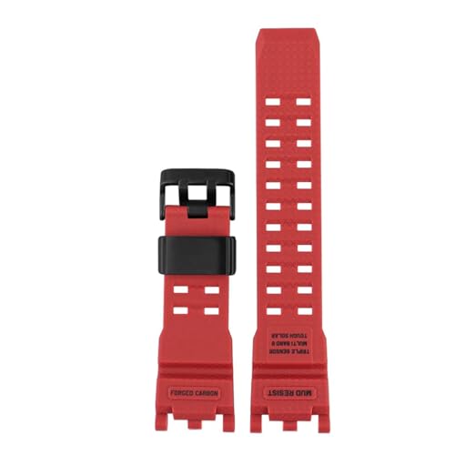 BGFFDSZ Kompatibel mit G-SHOCK Casio Uhrenarmband for Herren der zweiten Generation Big Mud King Modified GWG2000 GWG-2000 GWG-2040 Harzkautschukarmband(Red-black) von BGFFDSZ