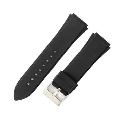 BGFFDSZ Kompatibel mit GUES U0247G3 W1058G2 W0040G3 Silikonkautschuk-Armband Uhrenarmband Wasserdicht 22 mm Damen Herren Uhrenzubehör(Black) von BGFFDSZ