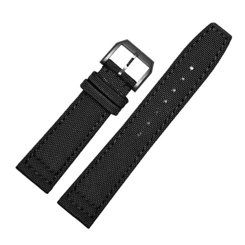 BGFFDSZ Kompatibel mit IW Pilot Spitfire Timezone TopGun Strap Grün Schwarz Gürtel Armbanduhr Straps 20mm 21mm 22mm Nylon Canvas Stoff Uhr Band(Pin black,21mm) von BGFFDSZ