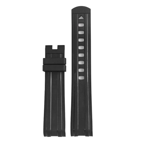 BGFFDSZ Kompatibel mit Omega Seamaster 300 Serie Herrenuhr Dornschließe aus Silikon(Black - NO Buckle) von BGFFDSZ