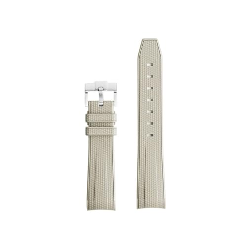 BGFFDSZ Kompatibel mit Rolex Omega X Swatch Joint MoonSwatch Constellation Gummiarmband, wasserdicht, sportlich, 20 mm, gebogenes Uhrenarmband, weiches Band(Apricot silver clasp) von BGFFDSZ