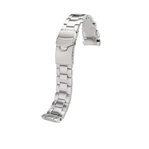 BGFFDSZ Kompatibel mit Seiko PADI SRPE99K1 SRP777J1 SRPA21J1 Uhrenarmband Curved End Edelstahlarmband Handgelenk Gürtel Silber Schwarz Gold(G24 silver) von BGFFDSZ
