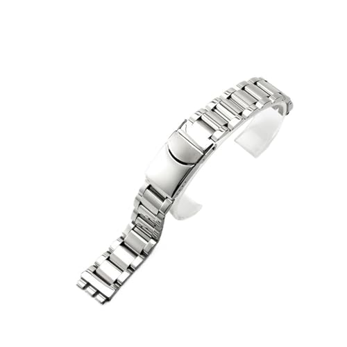 BGFFDSZ Kompatibel mit Swatch YGS YAS Uhrenarmband aus massivem Edelstahl Faltschließe, große Größe, Herren- und Damenuhrenzubehör(G06-17mm) von BGFFDSZ