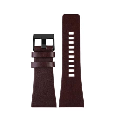 BGFFDSZ Lederarmband kompatibel mit Diesel DZ7406 DZ7408 DZ4280 DZ4343 Uhrenarmband 22 mm 24 mm 26 mm 28 mm 30 mm 32 mm 34 mm Herrenarmband(Brown black clasp,24mm) von BGFFDSZ