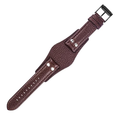 BGFFDSZ Lederarmband kompatibel mit Fossil CH2564 CH2565 CH2891CH3051 Armband Braun Schwarz Tablett Uhrenarmband Nietenstil(Brown-black) von BGFFDSZ
