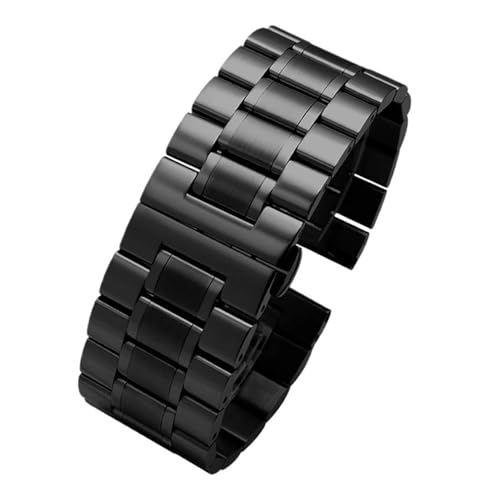 BGFFDSZ Massives Edelstahl-Uhrenarmband, kompatibel mit Diesel Seven Friday Panerai-Uhrenarmband, großes Stahlband, Herrenarmband(B-black,28mm) von BGFFDSZ