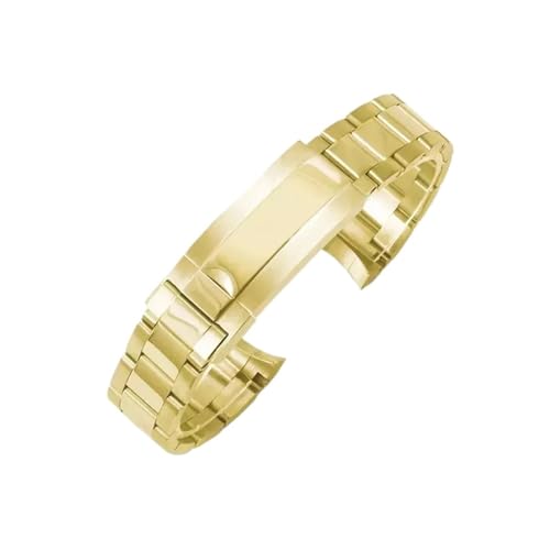 BGFFDSZ Massives Edelstahlband, kompatibel mit Rolex Explorer II Uhrenarmband, Universe Fold Buckle, Herren-Uhrenarmbänder mit Bogen-Typ und spezieller Schnittstelle(All Gold(LG)-Z11,21mm-No Log) von BGFFDSZ