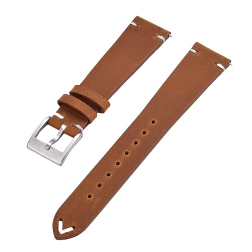BGFFDSZ Premium-Uhrenarmband mit Schnellverschluss, kompatibel mit Herren- und Damenuhren, 18 mm, 20 mm, 22 mm, Lederarmband, Ersatzgürtel(Light Brown,22mm) von BGFFDSZ
