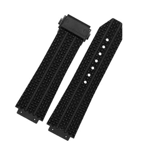 BGFFDSZ Uhrenarmbänder kompatibel mit Big Bang, wasserdichtes Silikon-Uhrenarmband for Herren, Kettenuhr, Gummiarmband(Black-black-A) von BGFFDSZ