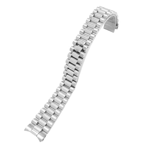 BGFFDSZ Uhrenarmband 13 mm 17 mm 20 mm 21 mm Sport Kompatibel mit Rolex DATEJUST DAY-DATE OYSTERPERTUAL DATE Herren- und Damen-Stahlarmband(Silver-3,21mm) von BGFFDSZ