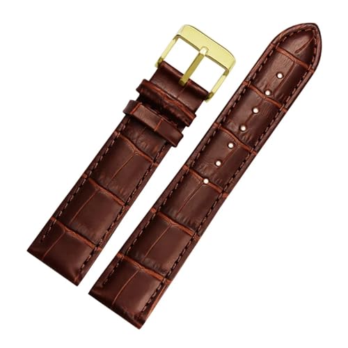 BGFFDSZ Uhrenarmband aus echtem Leder 22 mm 23 24 26 mm 28 mm Uhrenarmband mit Stiftschließe Herren-Lederarmband allgemeines Uhrenarmband Alligatorprägung(Blackish green SK,21mm) von BGFFDSZ