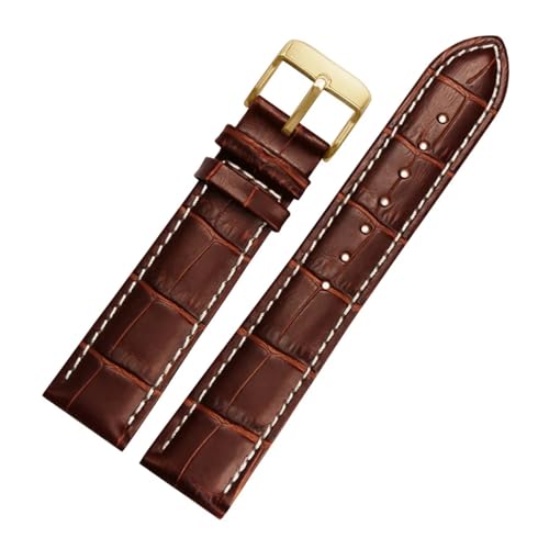 BGFFDSZ Uhrenarmband aus echtem Leder 22 mm 23 24 26 mm 28 mm Uhrenarmband mit Stiftschließe Herren-Lederarmband allgemeines Uhrenarmband Alligatorprägung(Slub black sk,26mm) von BGFFDSZ