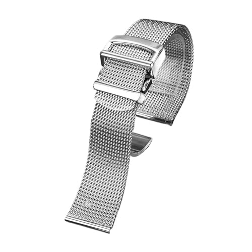 BGFFDSZ Uhrenzubehör, Faltschließe, 20–22 mm, Milanaise-Uhrenarmband aus Edelstahlgewebe, am besten kompatibel mit dem Armband der IWC PORTOFINO FAMILY-Serie(22mm) von BGFFDSZ