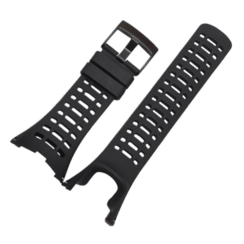 BGFFDSZ Uhrenzubehör Gummi-Silikonarmband Kompatibel mit Ambit 3 Peak - 2 Schnalle Gummi-Uhrenarmbänder Correa Herren-Uhrenarmband(29 Silver buckle) von BGFFDSZ