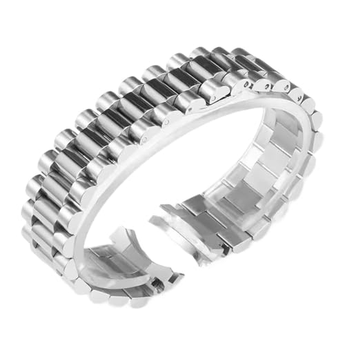 BGFFDSZ Uhrenzubehörband aus massivem Edelstahl 904L, kompatibel mit Rolex DATEJUST DAY-DATE OYSTERPERTUAL DATE, silberne Uhrenarmbänder, 20 mm, 21 mm(Silver-3,21mm) von BGFFDSZ