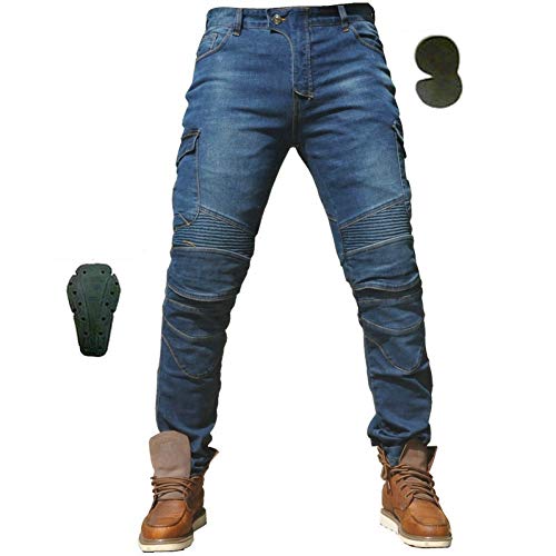 Motorradhose Camouflage Jeans Freizeit Motorrad Motorrad Herren Offroad Outdoor Hose Mit Schutzausrüstung Knieschützer Biker Jeans Bequem von BGGYF