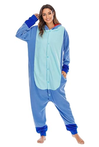 BGOKTA Onesie Tier Damen Sleepwear Erwachsene Hoodie Tier Jumpsuit Pyjamas Tieroutfit von BGOKTA