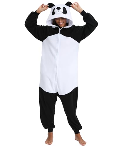 BGOKTA Onesie Tier Damen Sleepwear Erwachsene Hoodie Tier Jumpsuit Pyjamas Tieroutfit von BGOKTA