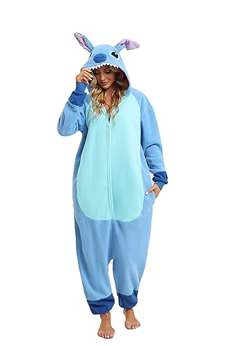 BGOKTA Onesie Tier Damen Sleepwear Erwachsene Hoodie Tier Jumpsuit Pyjamas Tieroutfit von BGOKTA