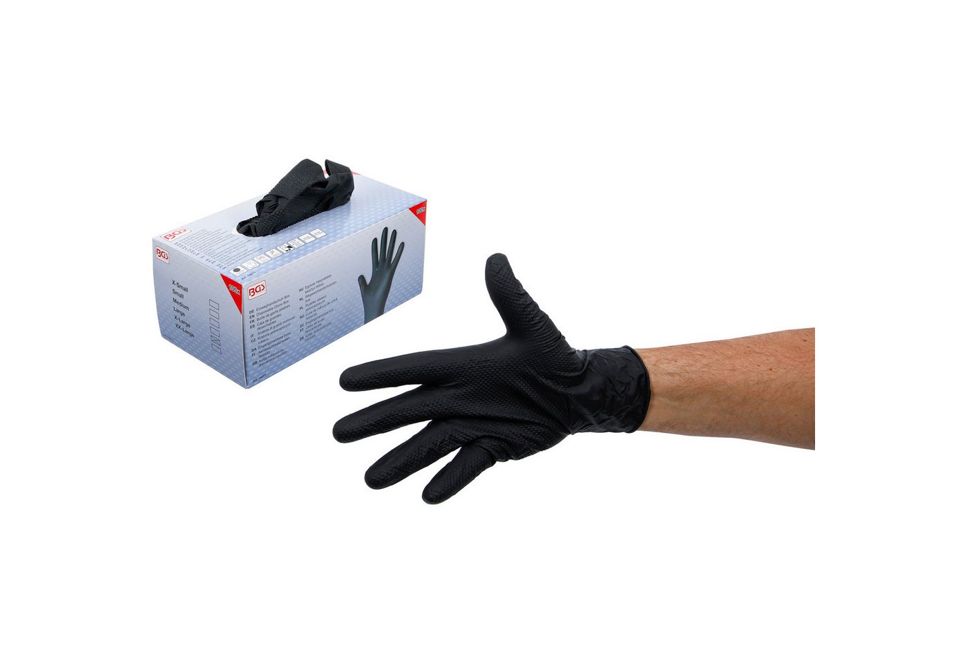 BGS technic Nitril-Handschuhe BGS TECHNIC Einweghandschuhe-Box, Nitril, Gr.XL, mit extra BGS technic Nitril-Handschuhe BGS TECHNIC Einweghandschuhe-Box, Nitril, Gr.XL, mit extra von BGS technic