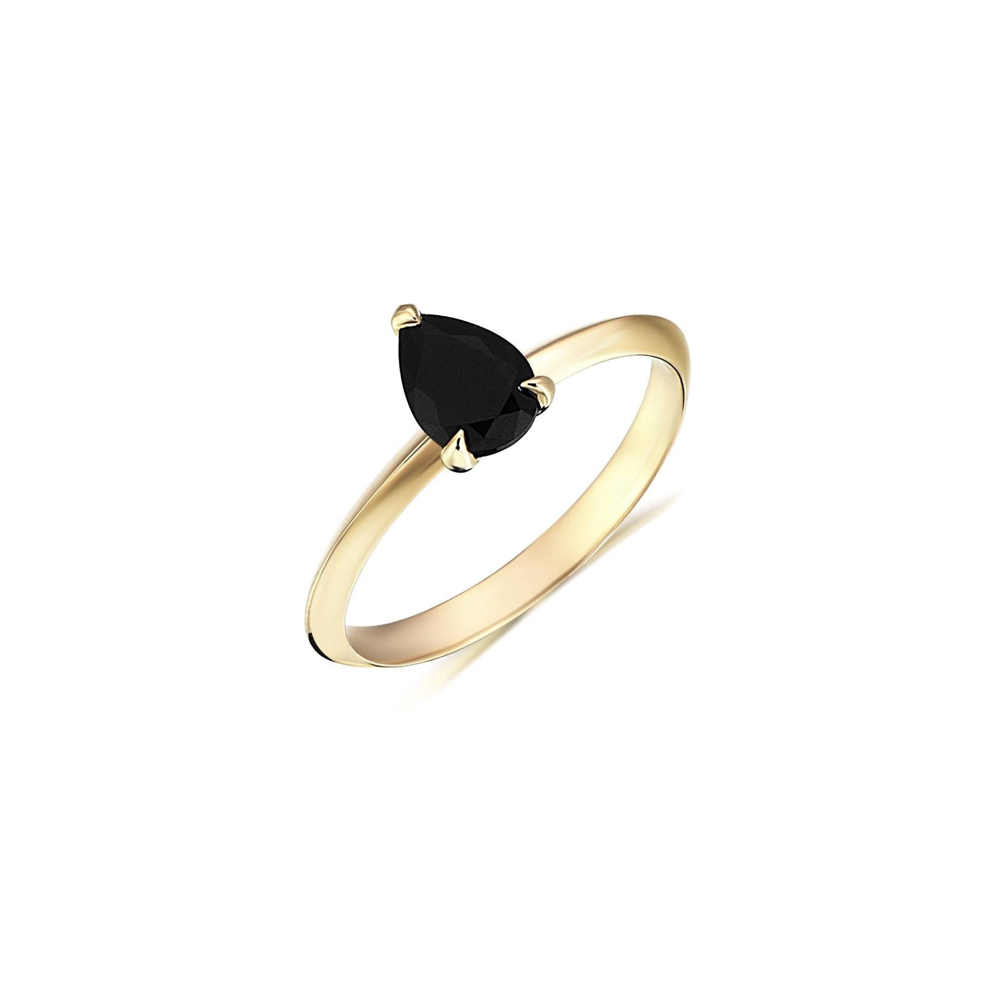 Schwarzer Edelstein Solitär, Ring, Onyx Personalisierter Schmuck, Mutter Geschenk, Muttertagsgeschenke, Muttertag, Geschenk Für von BGSFineJewelry