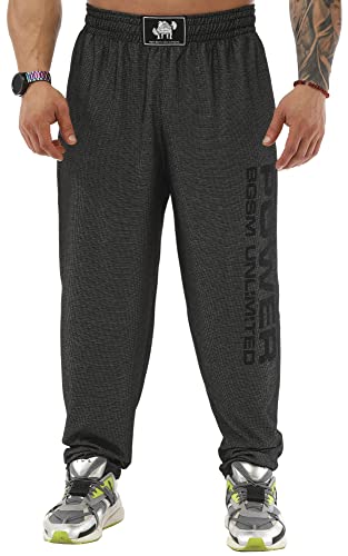 BGSM Extreme Sportswear Sporthose Jogginghose Trainingshose Bodyhose Bodybuilding Herren 1358-PNT-ANTHRACITE schwarz XXL von BGSM